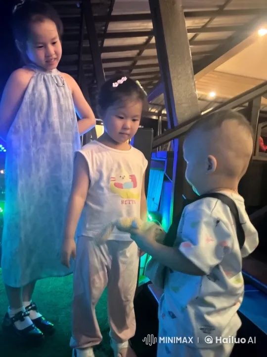 Children's Playful Interaction Under Soft Lights – AI Generated Video | Hailuo AI