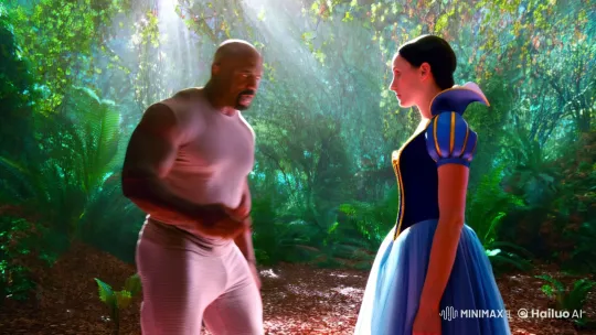 Terry Crews and Snow White: Surreal Encounter in Dream Forest – AI Generated Video | Hailuo AI