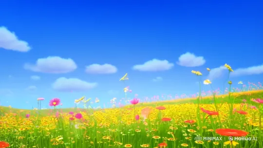 Dreamlike Meadow: Unity, Hope, and Harmony Captured – AI Generated Video | Hailuo AI