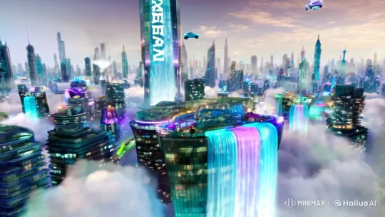 Floating Glass City: Dreamlike Modern Express Metropolis – AI Generated Video | Hailuo AI