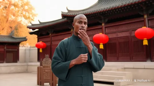 Ancient Chinese Courtyard Kung Fu Display – AI Generated Video | Hailuo AI