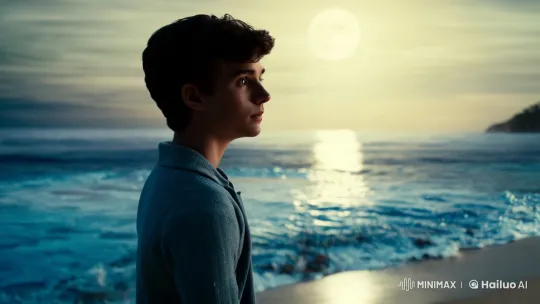 Dolphin Man and Woman on Moonlit Beach – AI Generated Video | Hailuo AI