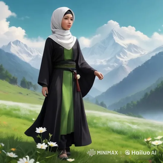Young Woman in Meadow Greeting Amidst Nature – AI Generated Video | Hailuo AI