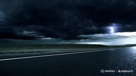 Stormy Road Anticipates Tempest's Onslaught – AI Generated Video | Hailuo AI