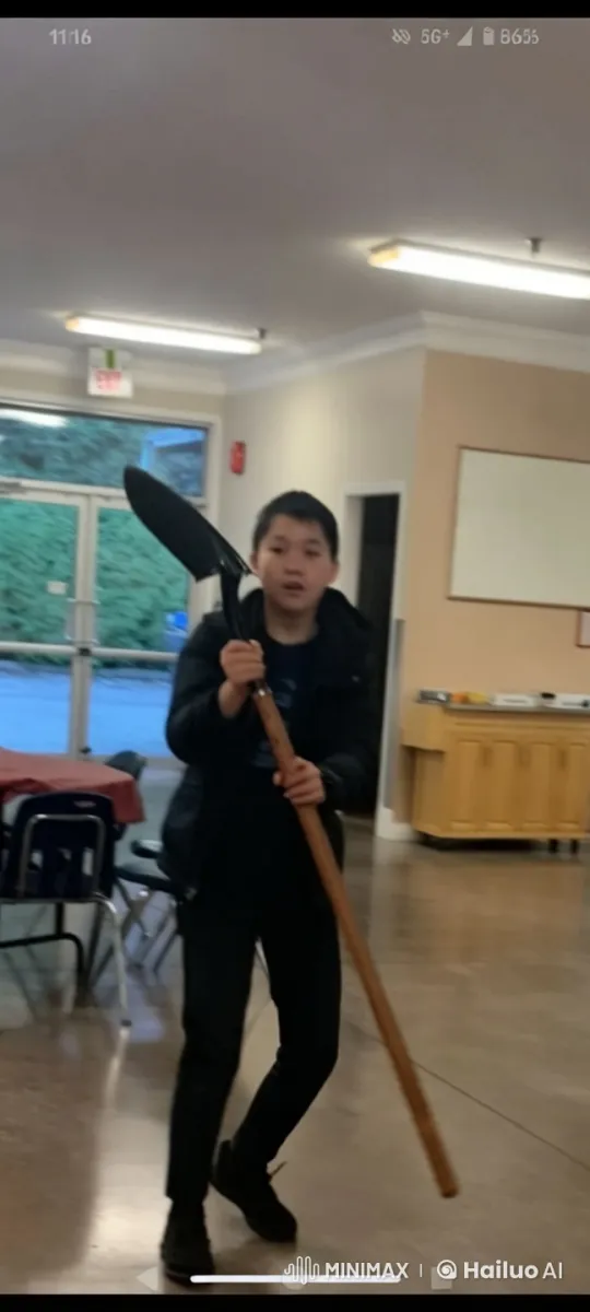 Young Person Shoveling Dirt Indoors in Live2D Animation – AI Generated Video | Hailuo AI