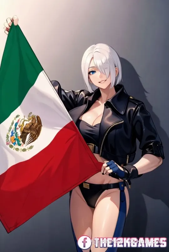 Angel Poses Seductively with Mexican Flag in Live2D Animation – AI Generated Video | Hailuo AI