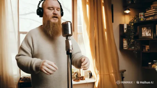 Rapper Expresses Passion in Intimate 4k Home Video – AI Generated Video | Hailuo AI