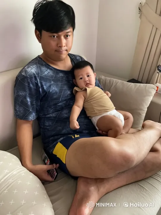 Kung Fu Master Demonstrates Skills with Baby on Couch – AI Generated Video | Hailuo AI