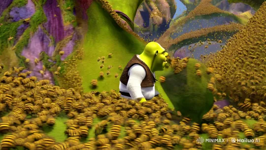 Shrek in Surreal, Chaotic Bee Encounter – AI Generated Video | Hailuo AI