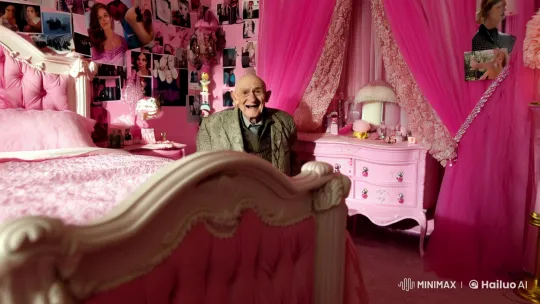 Man Transforms into Emma Watson in Surreal Bedroom Scene – AI Generated Video | Hailuo AI