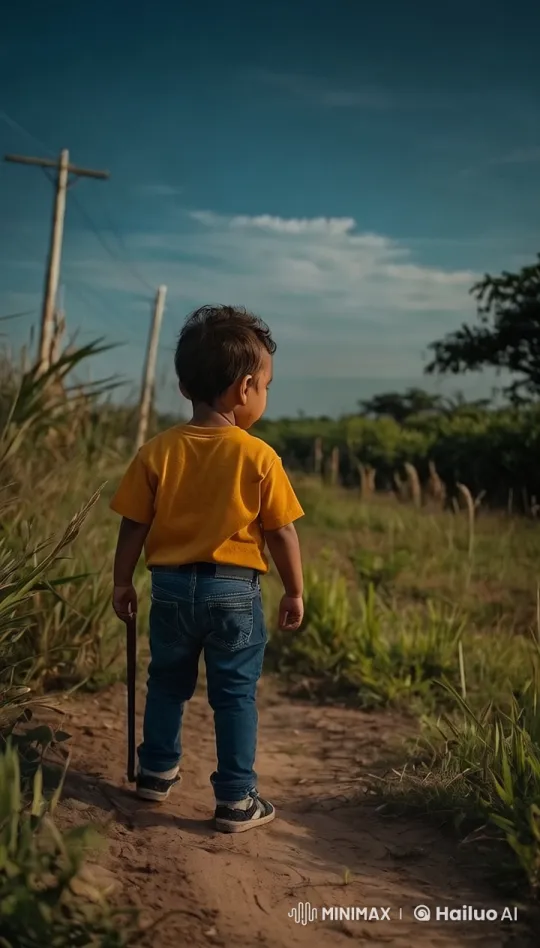 Child Walking Through Rural Path in Live2D Animation – AI Generated Video | Hailuo AI
