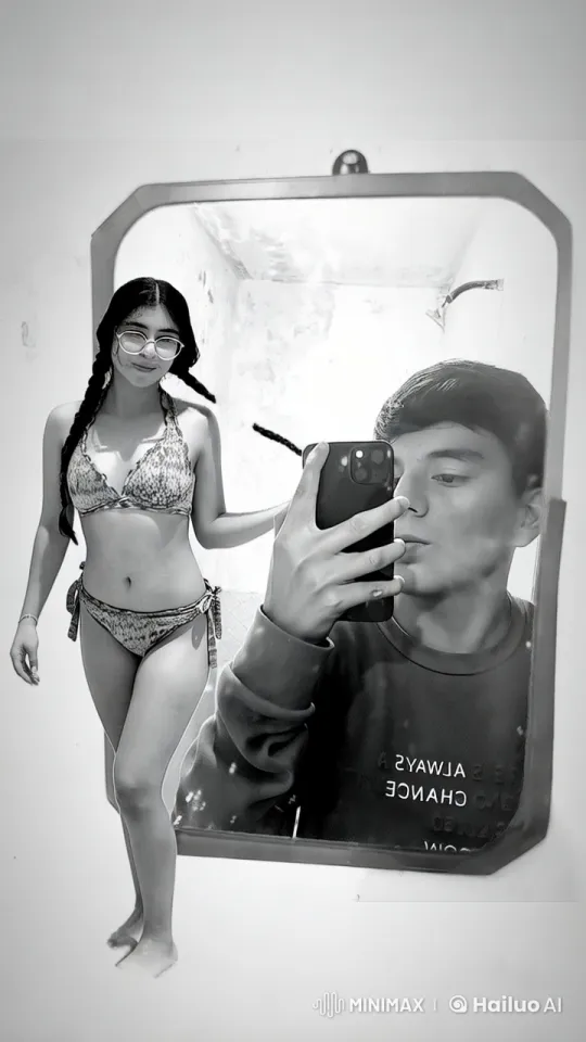 Woman in Bikini Shares Intimate Moment with Smartphone User – AI Generated Video | Hailuo AI