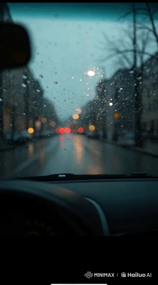 Tranquil Evening Drive in the Rain – AI Generated Video | Hailuo AI