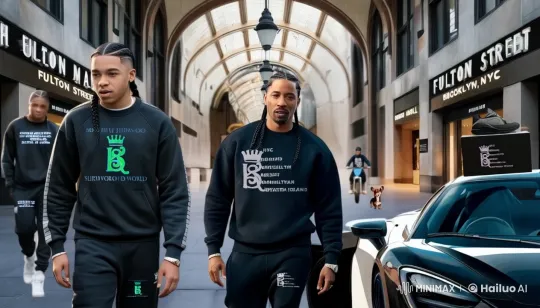 Stylish Men Dance on Fulton Street, NYC – AI Generated Video | Hailuo AI