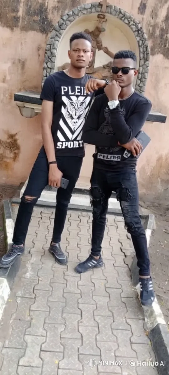 Two Men Perform Energetic Kung Fu Display in Paved Area – AI Generated Video | Hailuo AI