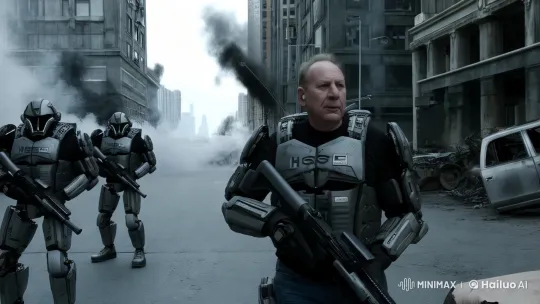 Post-Apocalyptic Future: Squad Leader Prepares for Confrontation – AI Generated Video | Hailuo AI