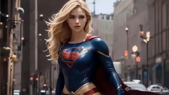 Supergirl Soars Over Cityscape in Live2D Animation – AI Generated Video | Hailuo AI