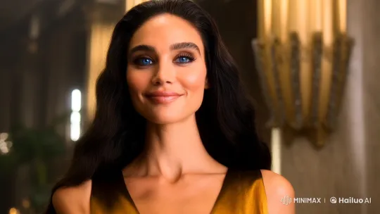 Stunning Woman in Opulent Setting Showcases Beauty and Elegance – AI Generated Video | Hailuo AI