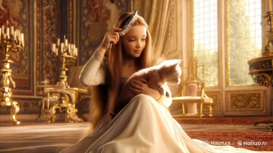 French Princess Aurora in Serene 1400s Chamber – AI Generated Video | Hailuo AI