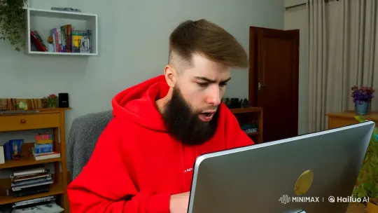 Young Man Transformed in Celestial Light Amidst Heavenly Realm – AI Generated Video | Hailuo AI