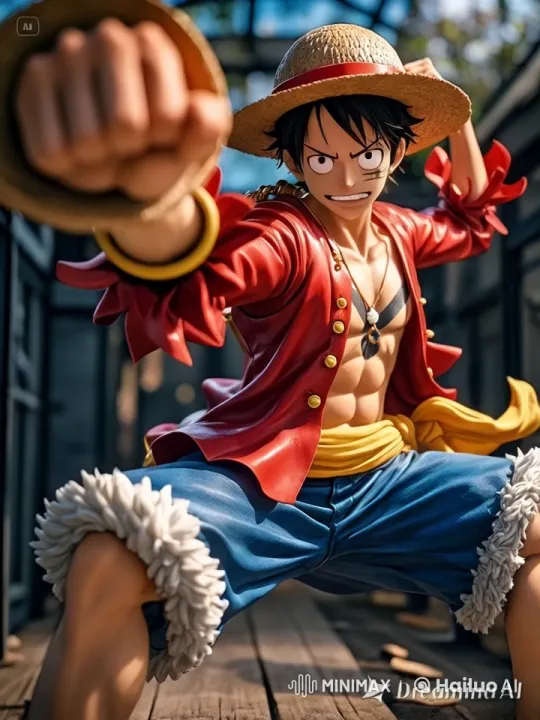 Luffy's Intense 8K Punch in One Piece Movie Scene – AI Generated Video | Hailuo AI