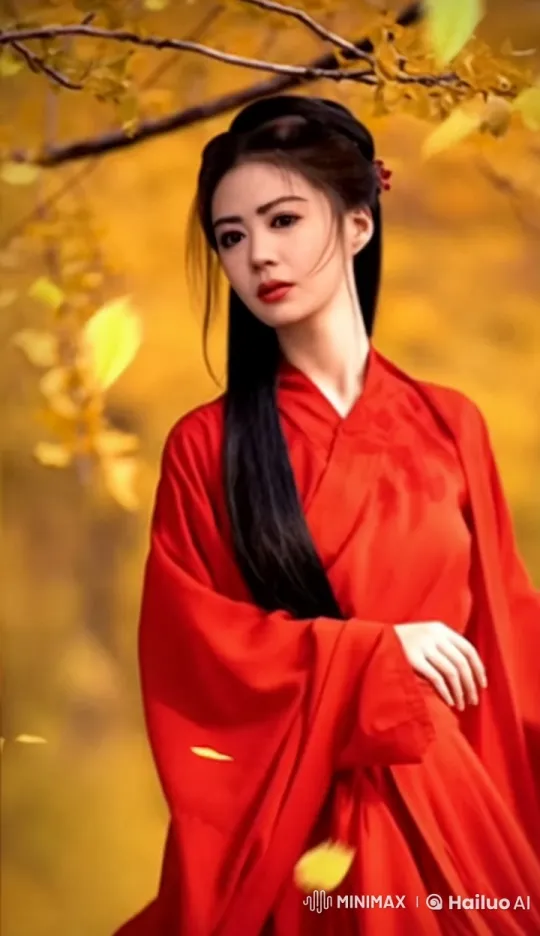 Traditional Kung Fu Showcase Amid Autumn Leaves – AI Generated Video | Hailuo AI