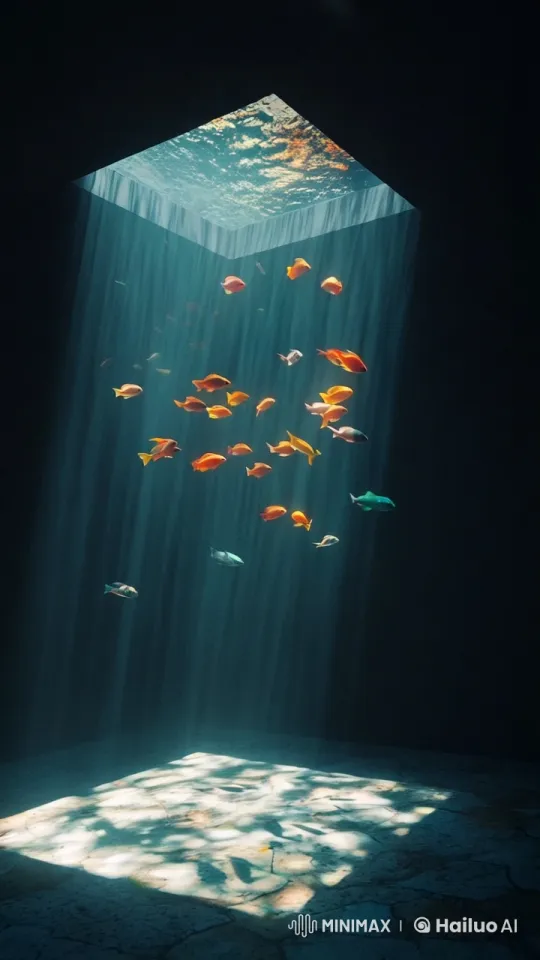 Dreamy Underwater Scene Captured in HD with Fish Swimming – AI Generated Video | Hailuo AI