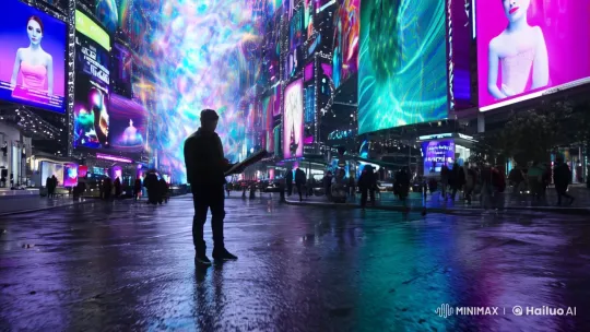 Human Artist Defies AI in Futuristic Artistic Clash – AI Generated Video | Hailuo AI