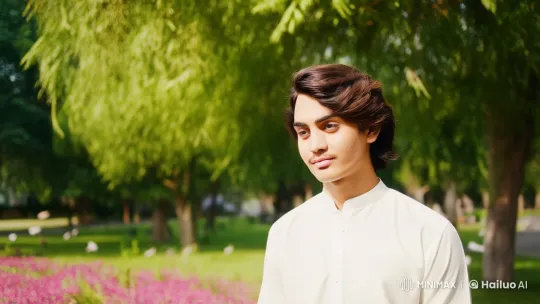 Contemplative Man in Serene Park Setting – AI Generated Video | Hailuo AI