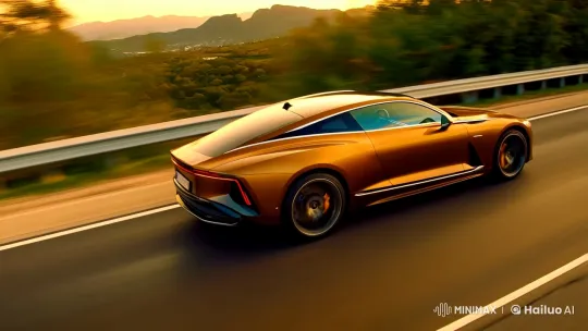 High-Speed Car Chase with Dynamic Camera Work – AI Generated Video | Hailuo AI