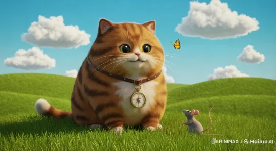 Cute Cat and Mouse Dance Enchantingly in Pastoral Setting – AI Generated Video | Hailuo AI