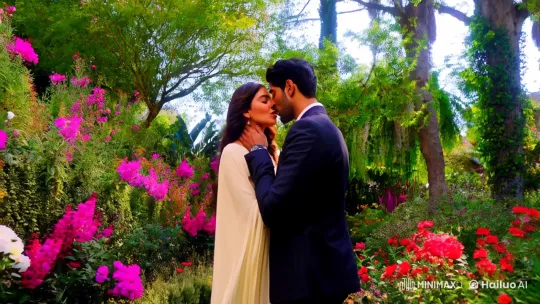Romantic Kiss in a Sunlit Garden – AI Generated Video | Hailuo AI