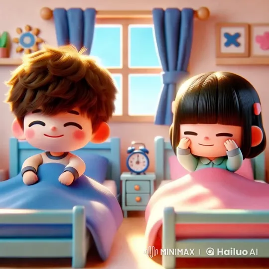 Cozy Morning Routine of Animated Boy and Girl – AI Generated Video | Hailuo AI
