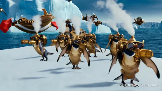 Steampunk Penguins: A Frosty Epic of Gear and Steam – AI Generated Video | Hailuo AI