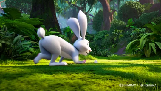 Rabbit Momo Outsmarts the Lion in the Jungle – AI Generated Video | Hailuo AI