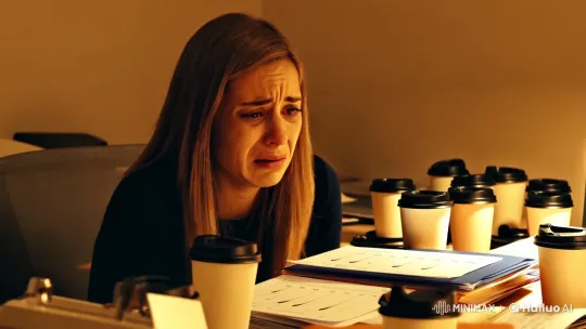 Affiliate's Frustration Captured in Intimate, Slow-Zoom Scene – AI Generated Video | Hailuo AI