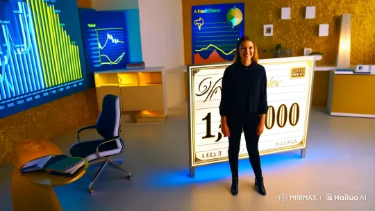 Affiliate Showcases Success in Modern Office – AI Generated Video | Hailuo AI