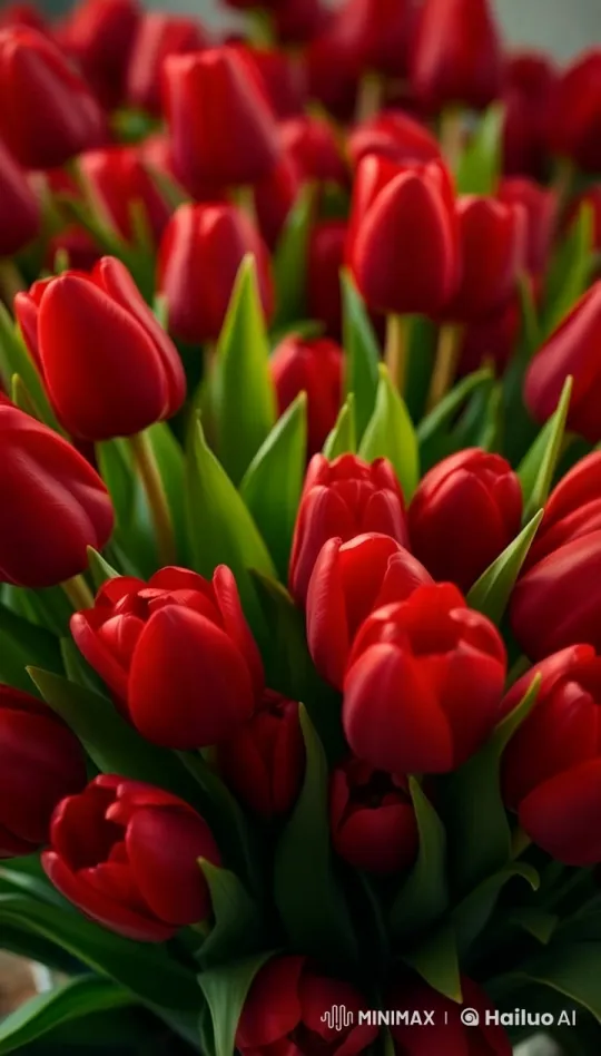 Stunning 4K Slow-Motion Tulips in Breeze – AI Generated Video | Hailuo AI