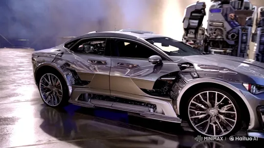 Sleek Car Transforms into Majestic Robot – AI Generated Video | Hailuo AI