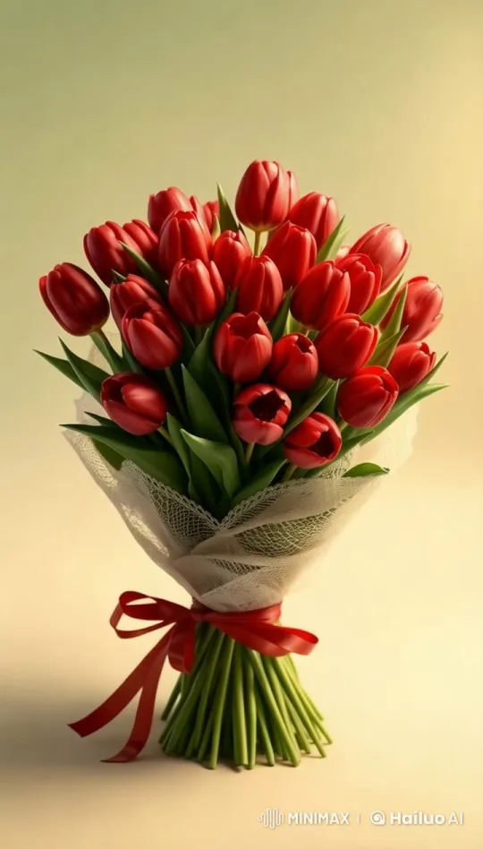 4K Live2D Tulip Bouquet Swirl in Graceful Motion – AI Generated Video | Hailuo AI