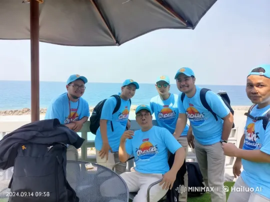 Seaside Kungfu Performance by Group in Blue Attire – AI Generated Video | Hailuo AI