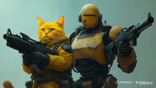 Cats vs. Robots: Intense Battle in Live2D Animation – AI Generated Video | Hailuo AI