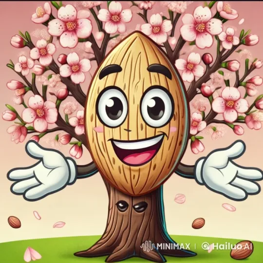 Animated Almond-Tree Character Explains Enthusiastically – AI Generated Video | Hailuo AI