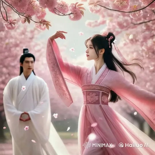Young Love Blossoms in Cherry Blossom Forest – AI Generated Video | Hailuo AI