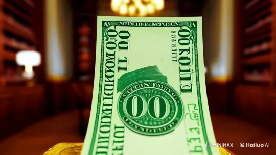 Magical Wealth Transformation: Dollar to Gold in Lux Study – AI Generated Video | Hailuo AI
