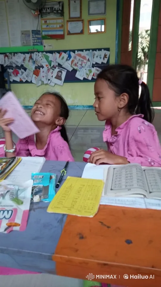 Girls in Pink Perform Kungfu in a Colorful Classroom – AI Generated Video | Hailuo AI