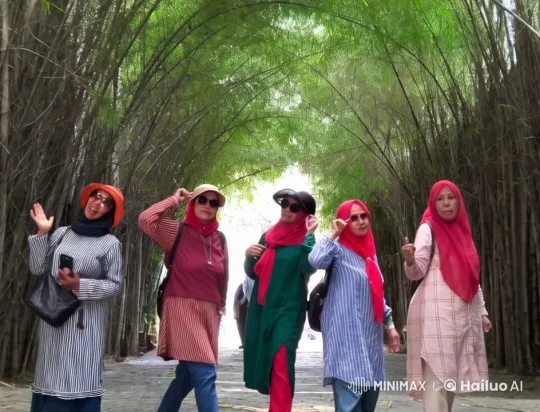 Five Women Perform Kung Fu in Bamboo Forest with Live2D Animation – AI Generated Video | Hailuo AI