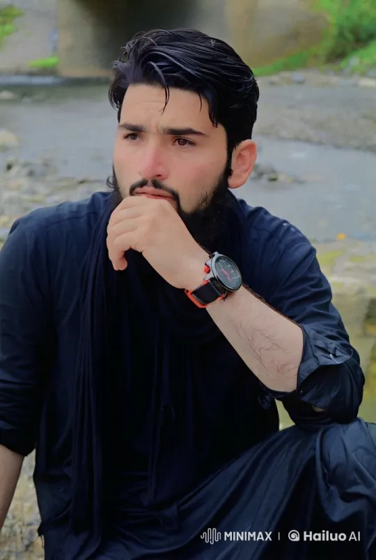 Contemplative Man in Nature with Live2D Animation – AI Generated Video | Hailuo AI