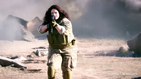 Stunning Female Warrior in High-Stakes Combat Setting – AI Generated Video | Hailuo AI