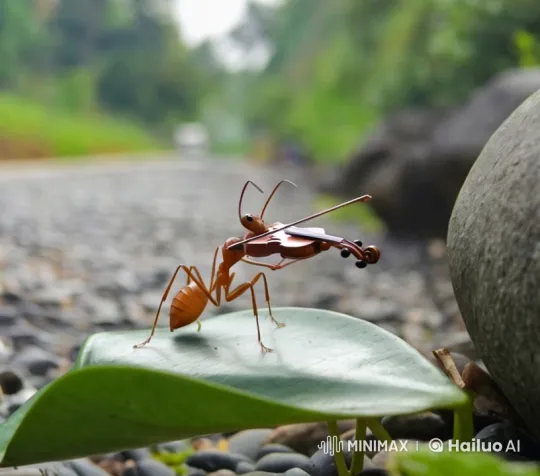 Ant Violinist in Serene Live2D Animation – AI Generated Video | Hailuo AI